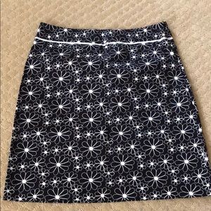 Black skirt w/ white flowers